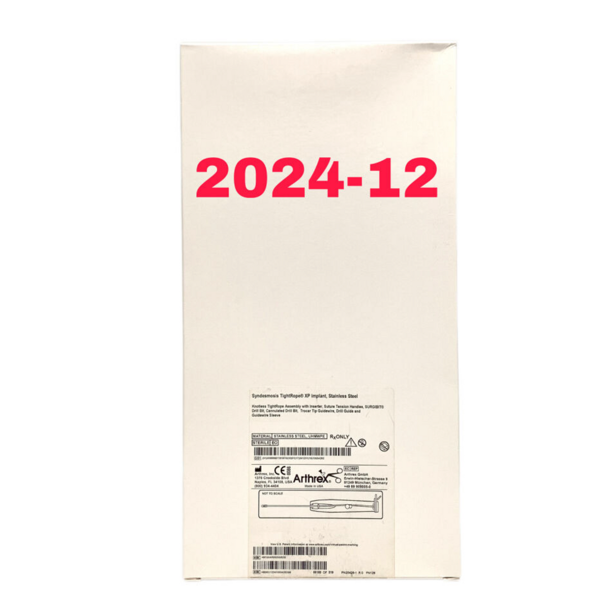ARTHREX AR-8925SS SYNDESMOSIS TIGHTROPE XP IMPLANT EXP 2024 12