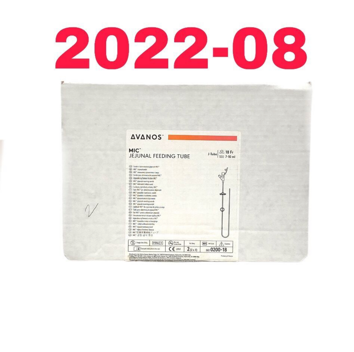 AVANOS 0200-18 MIC JEJUNAL FEEDING TUBE EXP 2022 08