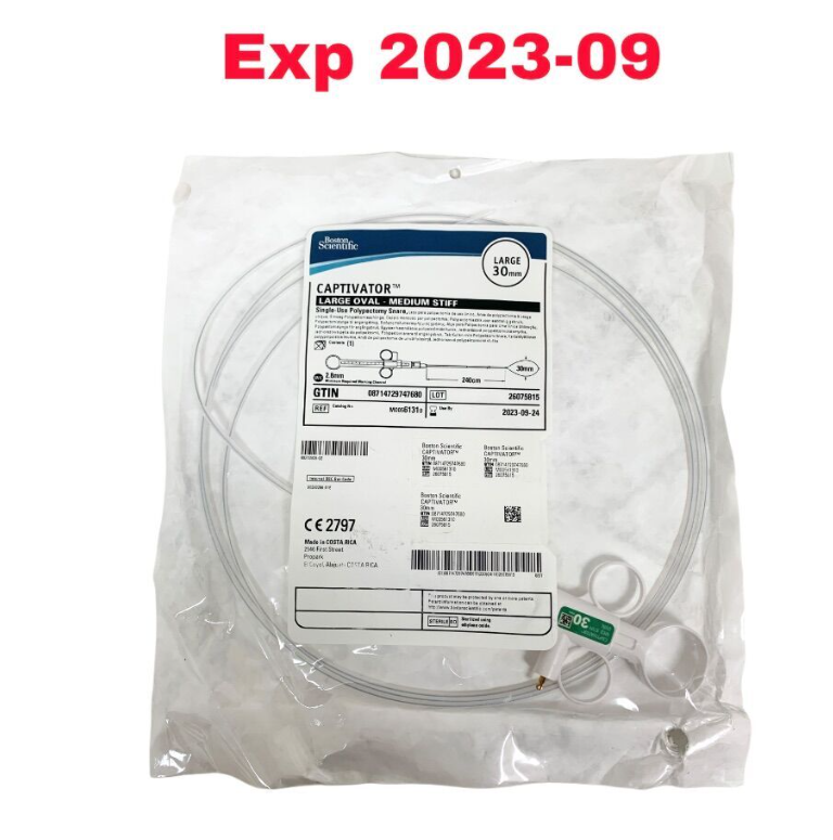 BOSTON SCIENTIFIC M00561310 CAPTIVATOR LARGE OVAL  MEDIUM STIFF Single-Use Polypectomy Snare EXPIRED
