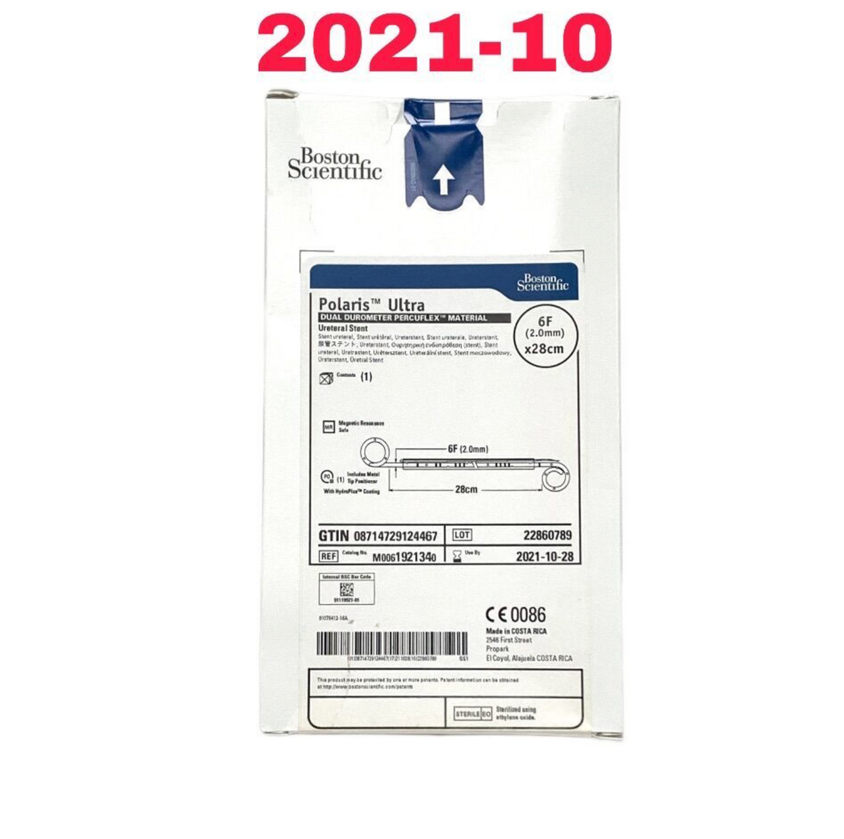 BOSTON SCIENTIFIC M0061921340 POLARIS ULTRA URETERAL STENT EXP 2021 10