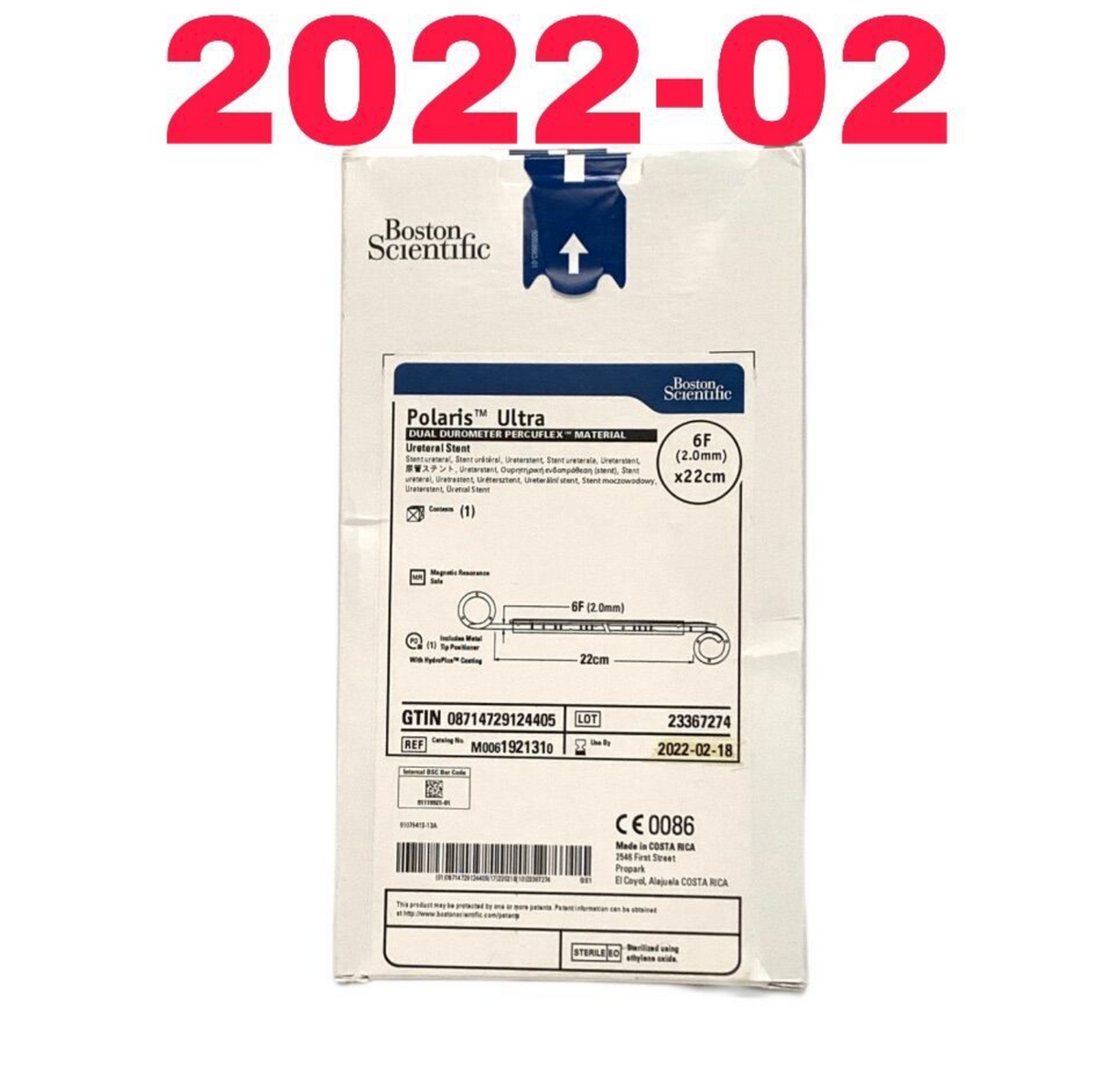BOSTON SCIENTIFIC M0061921310 POLARIS ULTRA URETERAL STENT EXP 2022 02