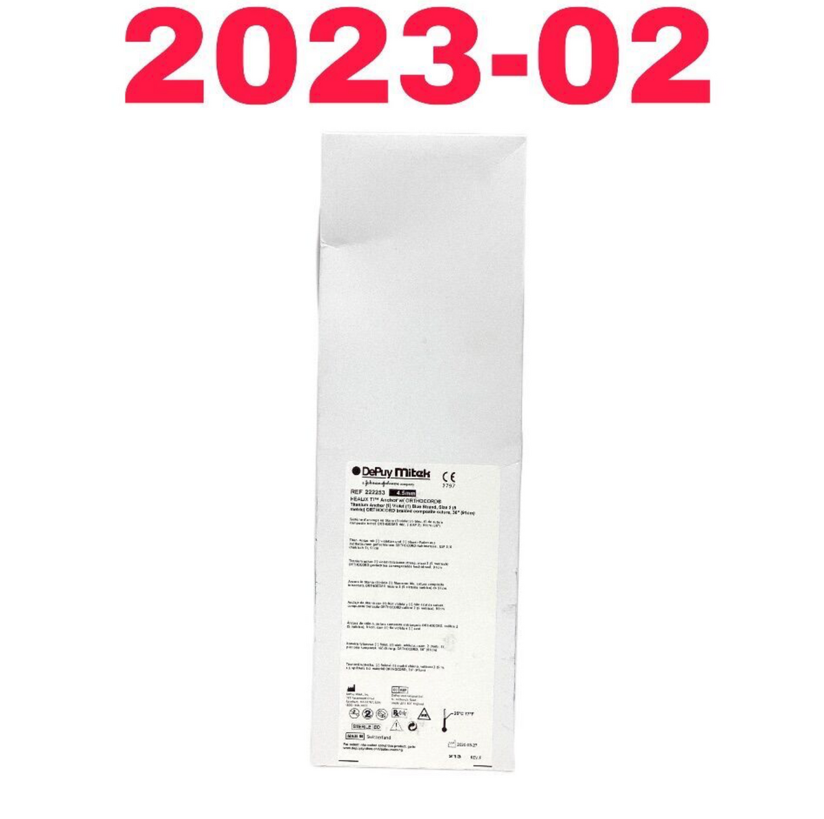 DEPUY MITEK 222253 HEALIX TI ANCHOR W/ ORTHOCORD EXP 2023 02