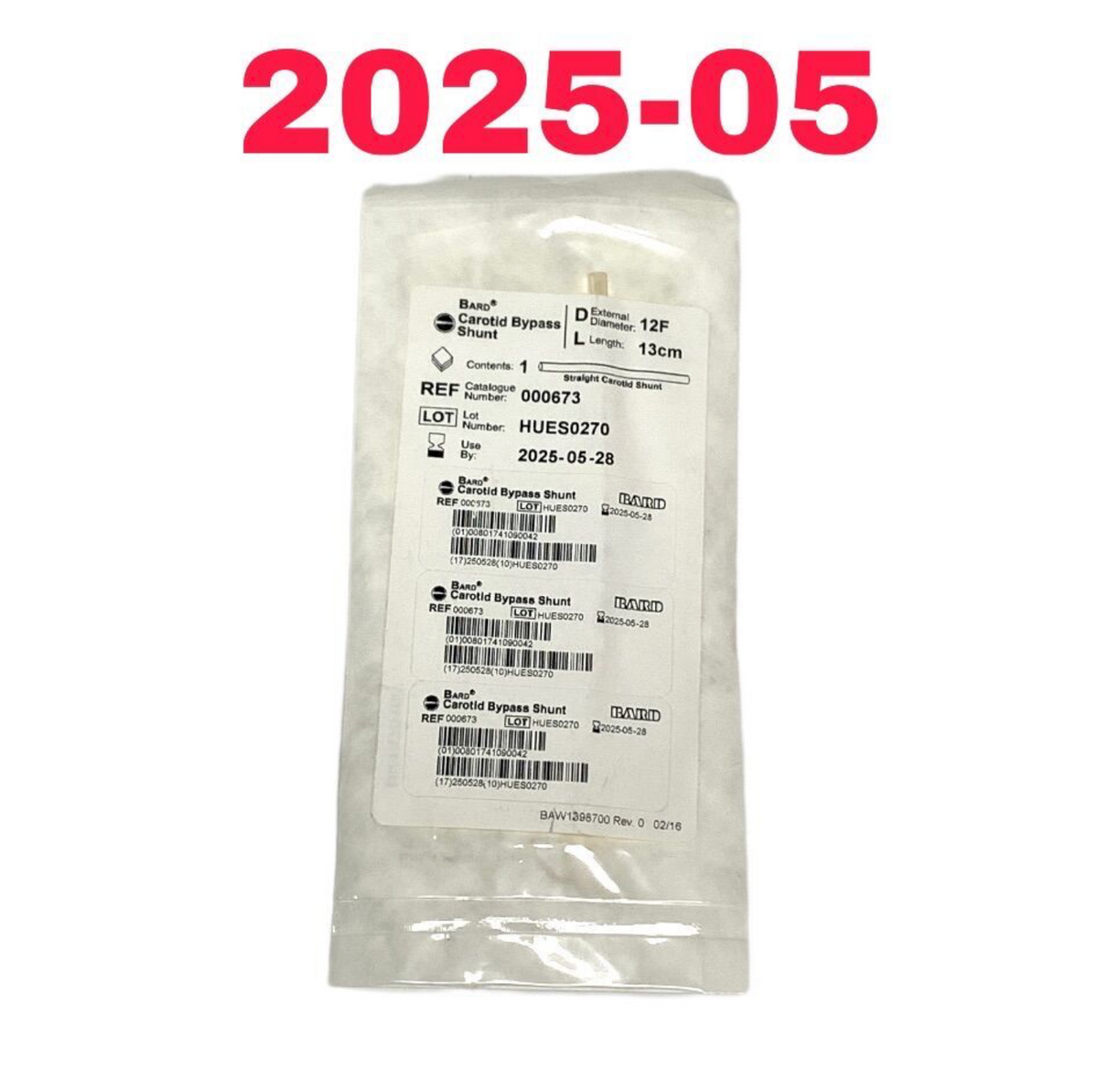 BARD 000673 Carotid Bypass Shunt EXP 2025 05