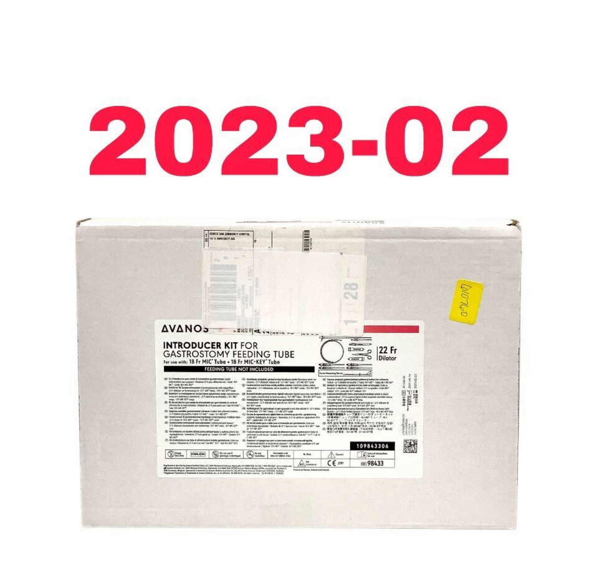 AVANOS 98433 INTRODUCER KIT FOR GASTROSTOMY FEEDING TUBE EXP 2023 02