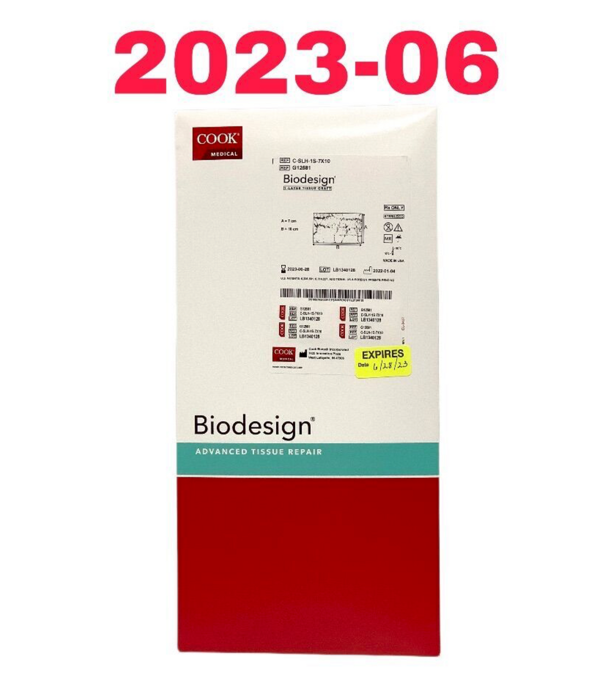 COOK MEDICAL G12581 Biodesign 1-LAYER TISSUE GRAFT EXP 2023 06