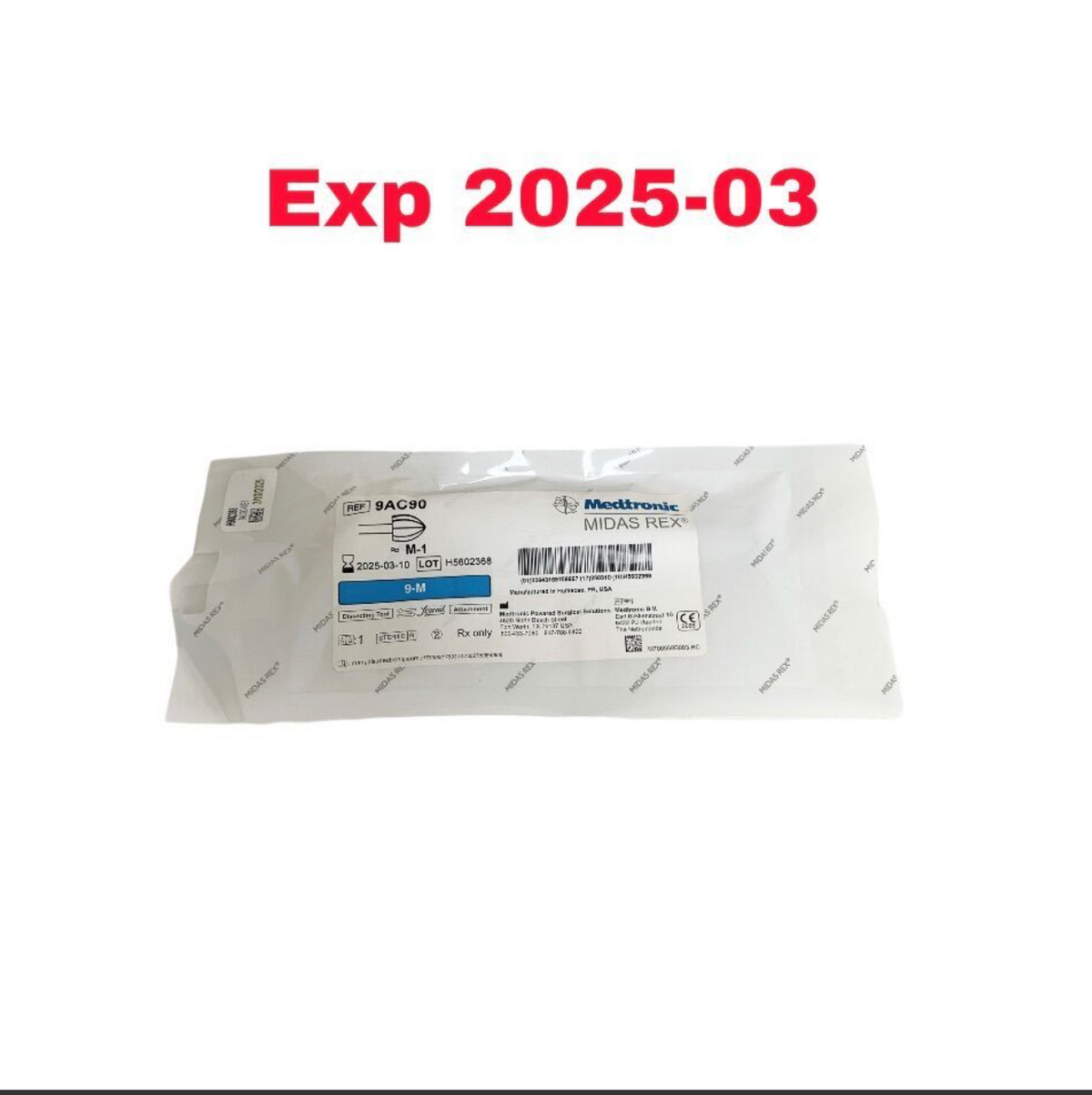 MEDTRONIC MIDAS REX 9AC90 M-1  9-M DISSECTING TOOL EXPIRED 2025 03