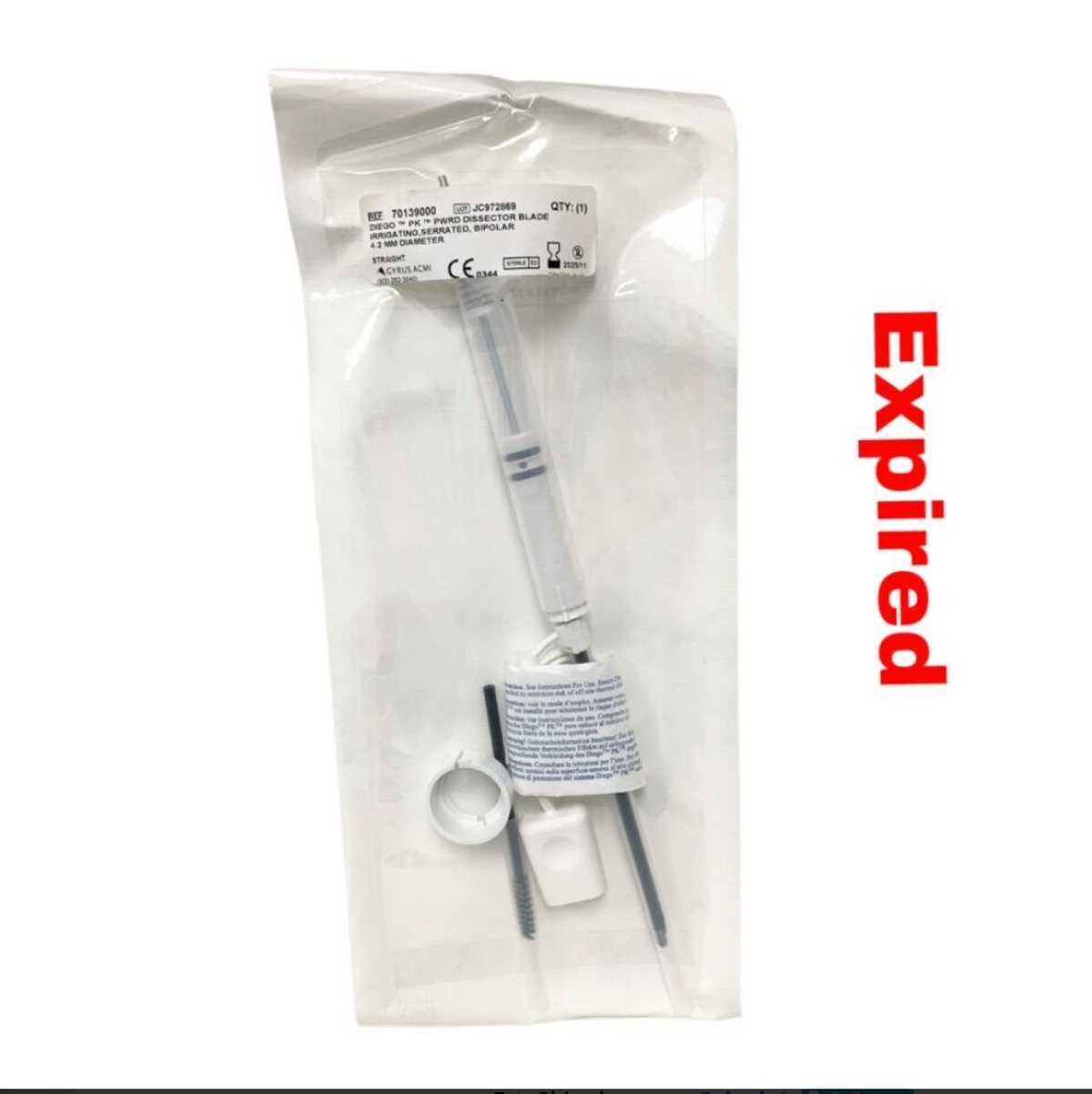 GYRUS ACMI 70139000 Diego PK Powered Dissector Blade Irrigating Serrated Bipolar 4.2 mm Diameter Straight Exp.2025 11