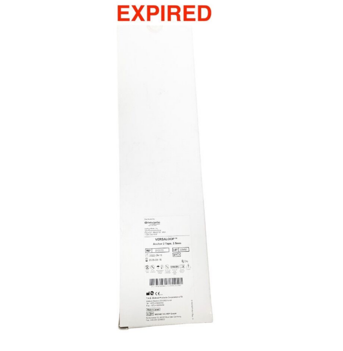 DEPUY 210170 VERSALOOP Anchor 2 Tape 2.5mm EXP 2025 08