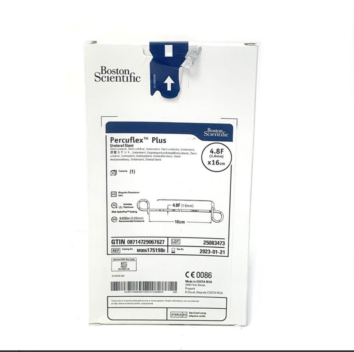 BOSTON SCIENTIFIC M0061751980 PERCUFLEX PLUS URETERAL STENT EXP 2023 01