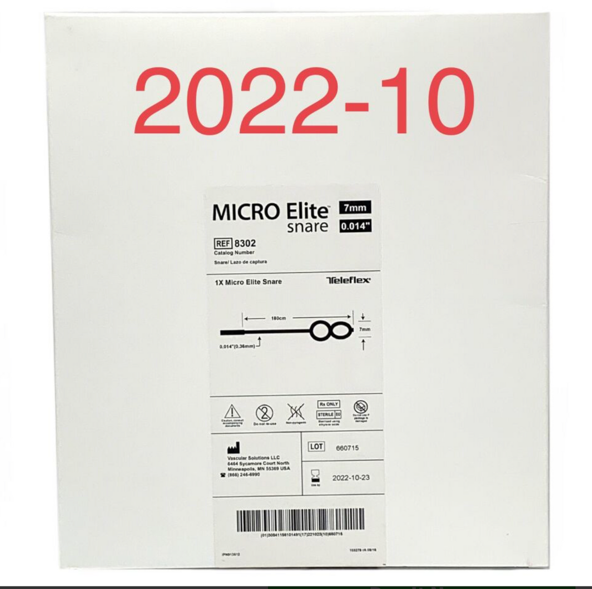 VASCULAR SOLUTIONS 8302 TELEFLEX MICRO ELITE SENSOR EXP 2022 10