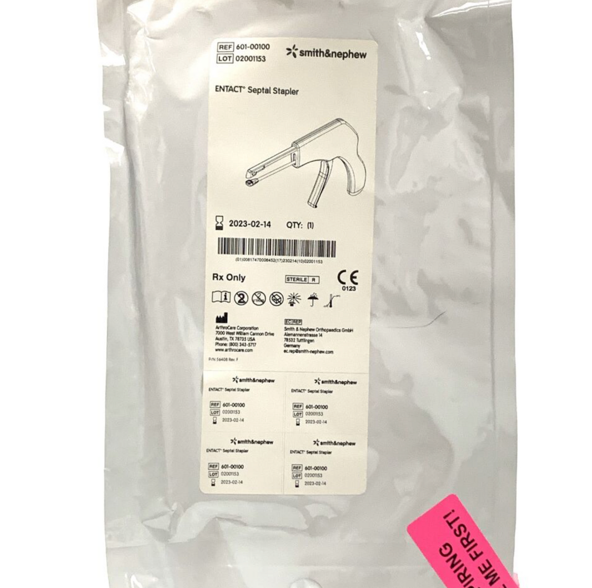 SMITH & NEPHEW 601-00100 ENTACT SEPTAL STAPLER EXP 2023 02
