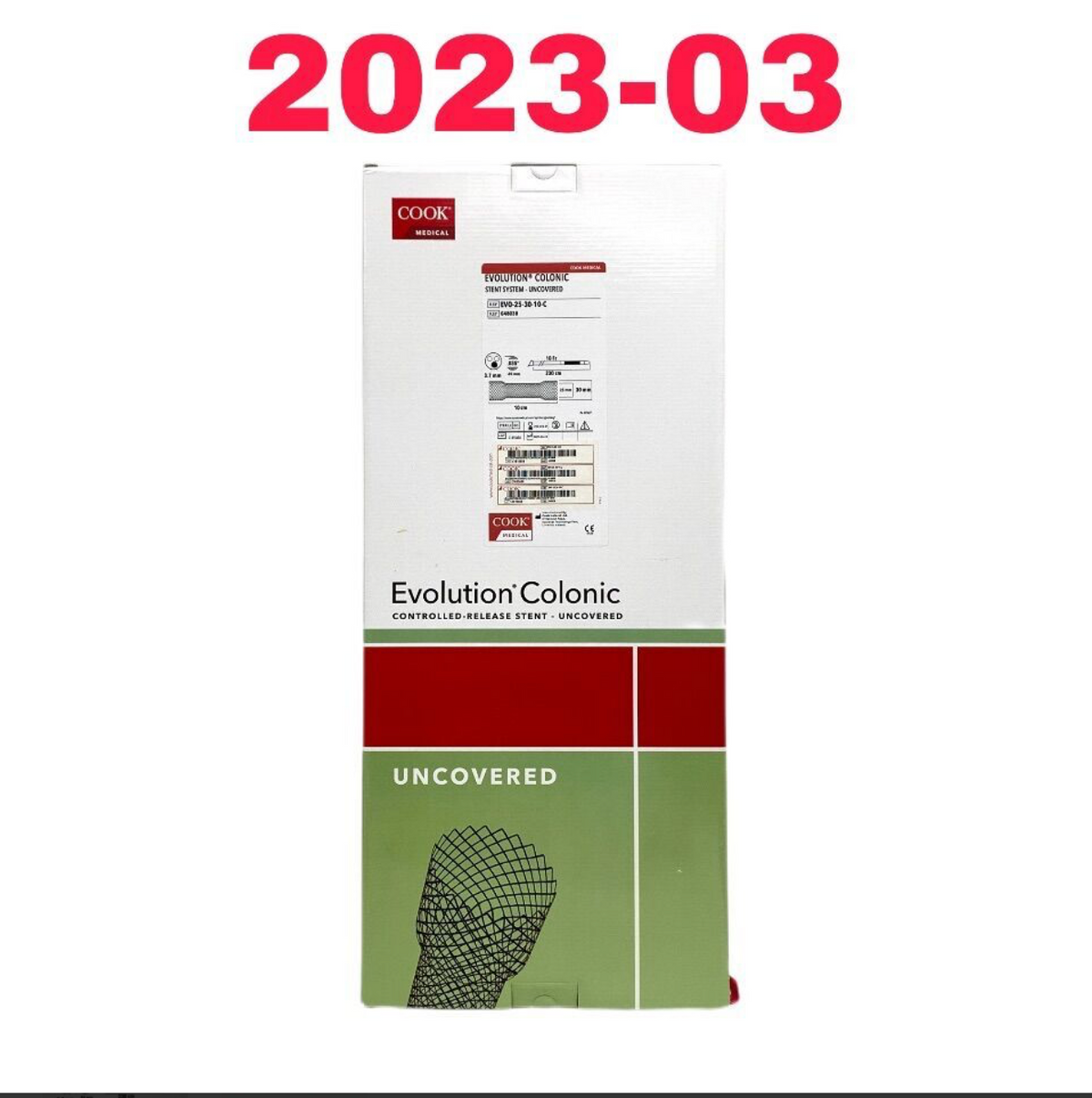 COOK MEDICAL G48038 EVOLUTION COLONIC STENT SYSTEM UNCOVERED EXP 2023 03
