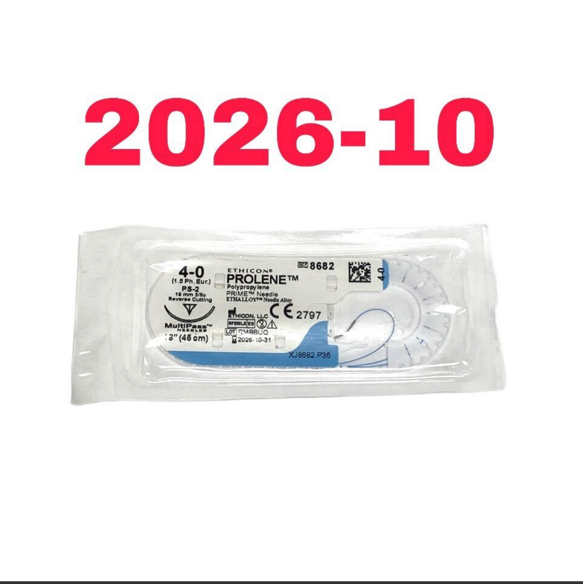 ETHICON 8682 PROLENE POLYPROPYLENE PRIME NEEDLE EXP 2026 10