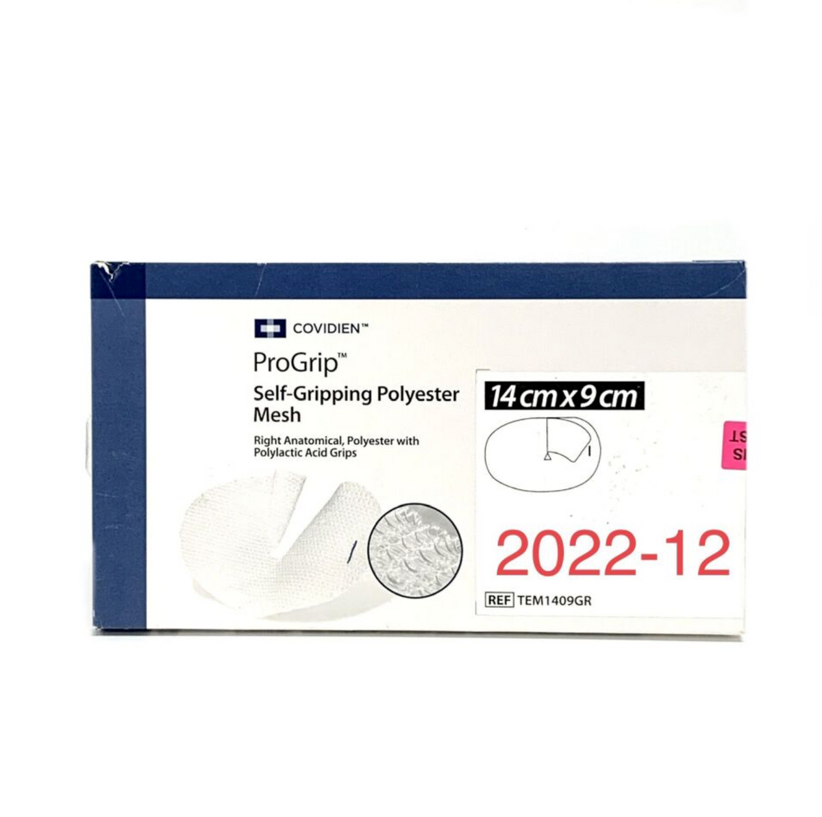 COVIDIEN TEM1409GR PROGRIP SELF-GRIPPING POLYESTER MESH EXP 2022 12