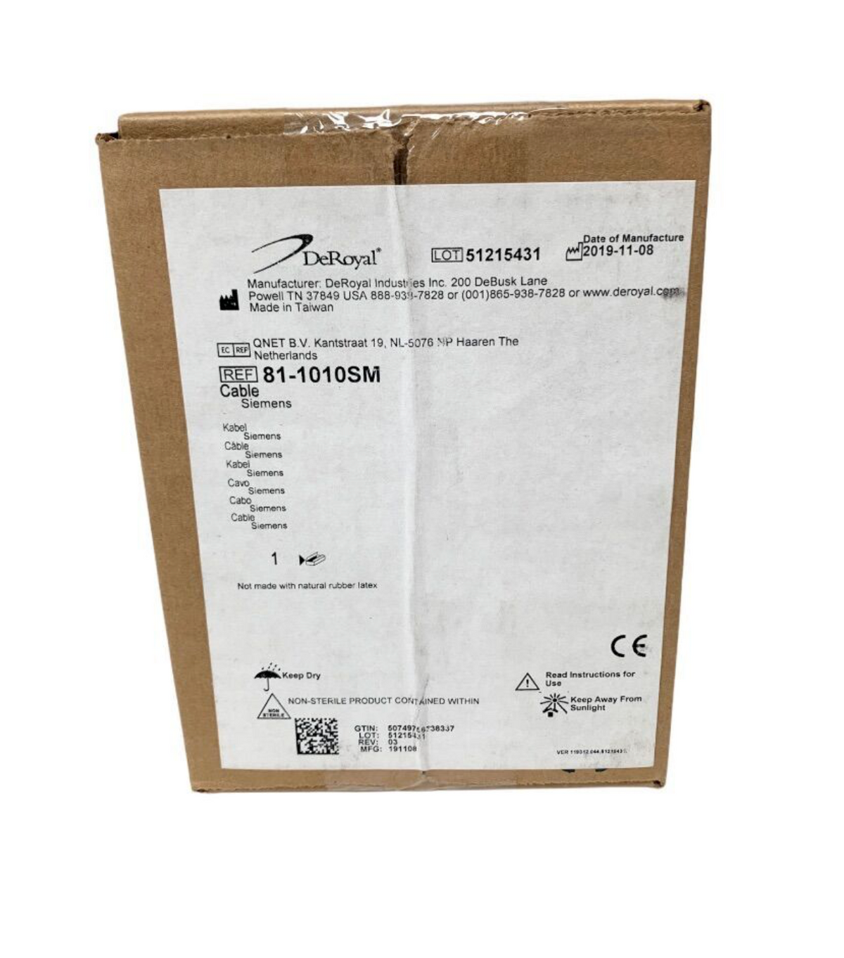 DEROYAL EXP 81-1010SM Cable Siemens