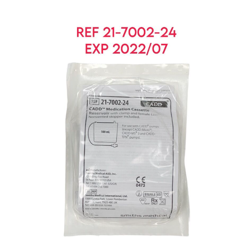 SMITH MEDICAL 21-7002-24 CADD Medication Cassette Reservoir EXP 2022 07