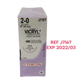 ETHICON J716T COATED VICRYL (Polyglactin 910) Suture VIOLET BRAIDED EXP 2022 03