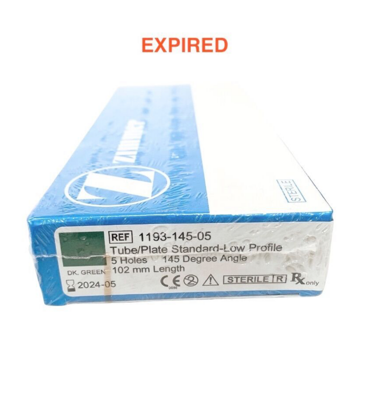 ZIMMER 1193-145-05 Versa-Fx II Femoral Fixation Compression Tube Plate 5-Hole 145° 102mm Exp.2024 05