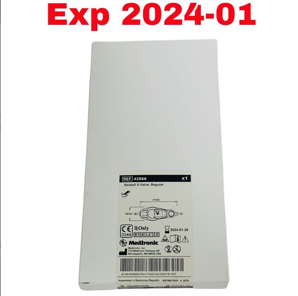 MEDTRONIC 42866 Strata II Valve Regular EXP 2024 01