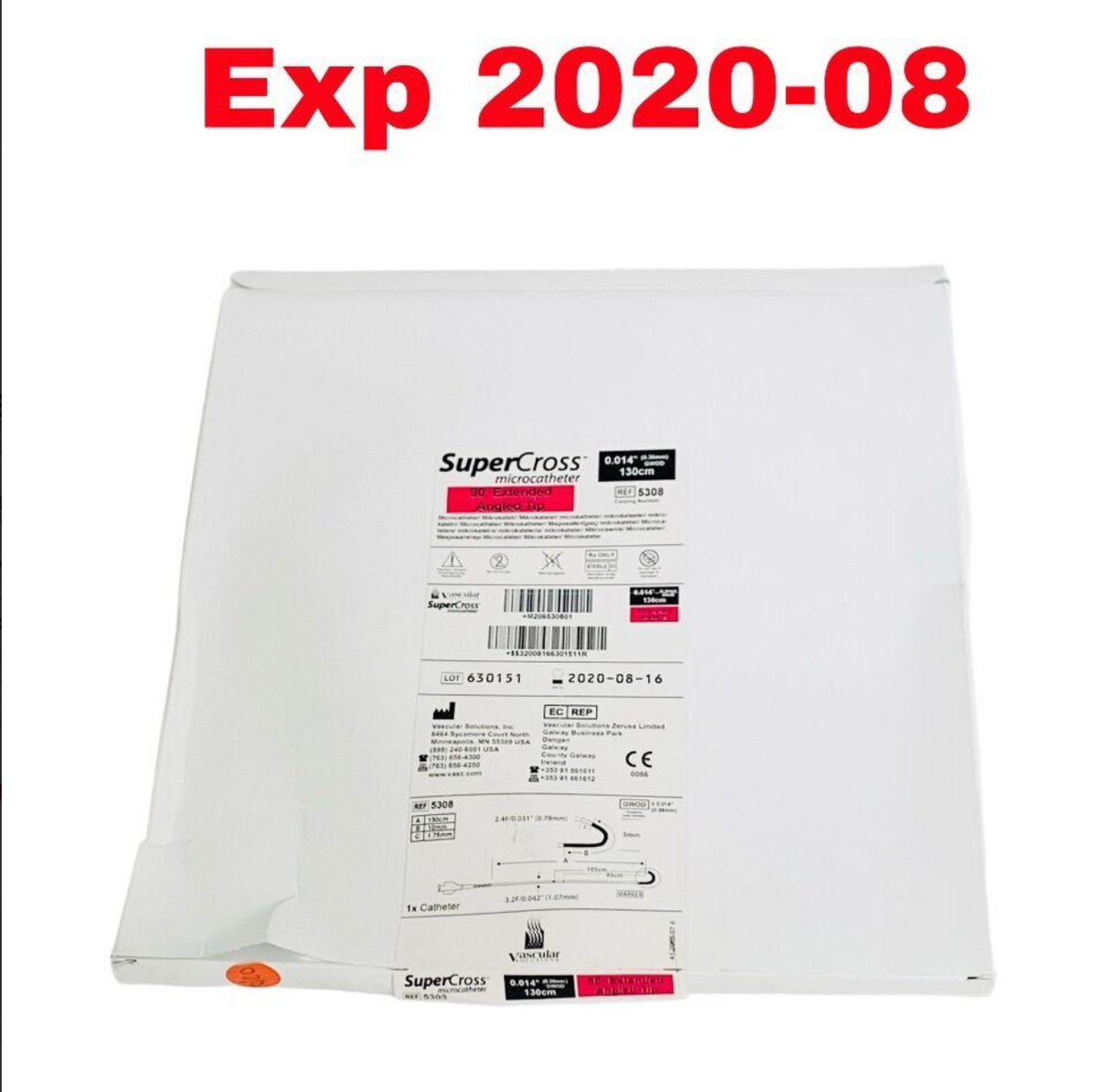 VASCULAR SOLUTIONS 5308 SUPERCROSS MICROCATHETER 90 DEG EXP 2020 08