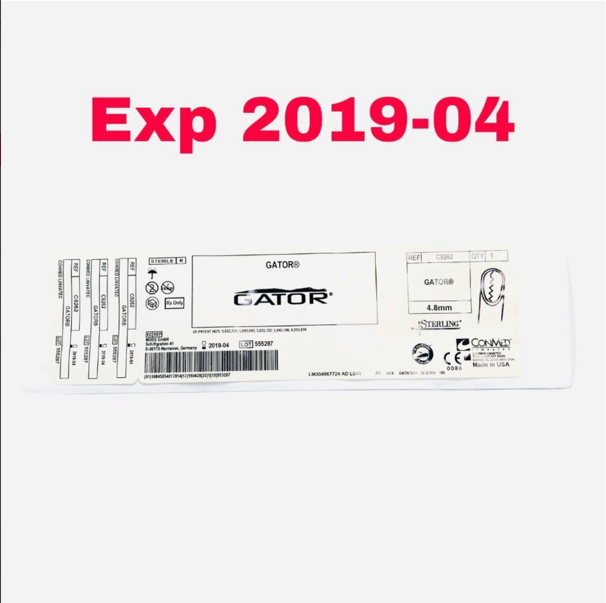 CONMED C9262 GATOR 4.8mm BLADE EXPIRED