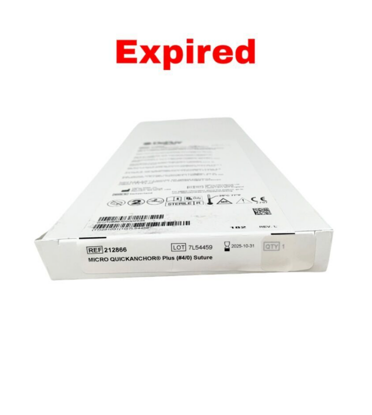 DEPUY MITEK 212866 Micro Quickanchor Plus Anchor with 4/0 White Ethibond Suture EXP 2025 10