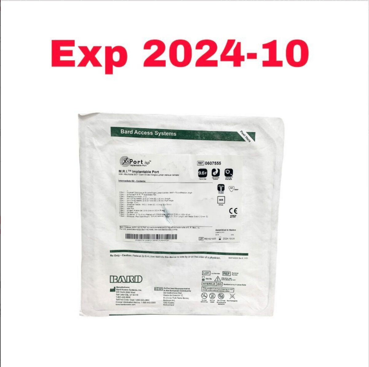 BARD 0607555 MRI IMPLANTABLE PORT EXP 2024 10