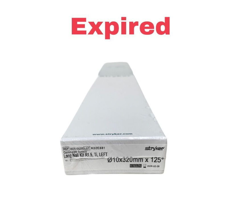 STRYKER 3525-0320S Gamma3 Long Nail Kit R1.5 Ti LEFT 10x320mm 125deg EXP 2026 02