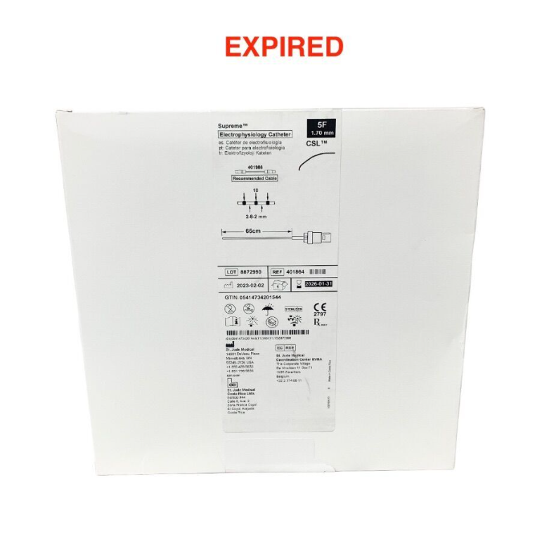 ST JUDE MEDICAL 401864 5F 1.70mm CSL Electrophysiology EP Catheter 65cm Sterile Exp.2026 01