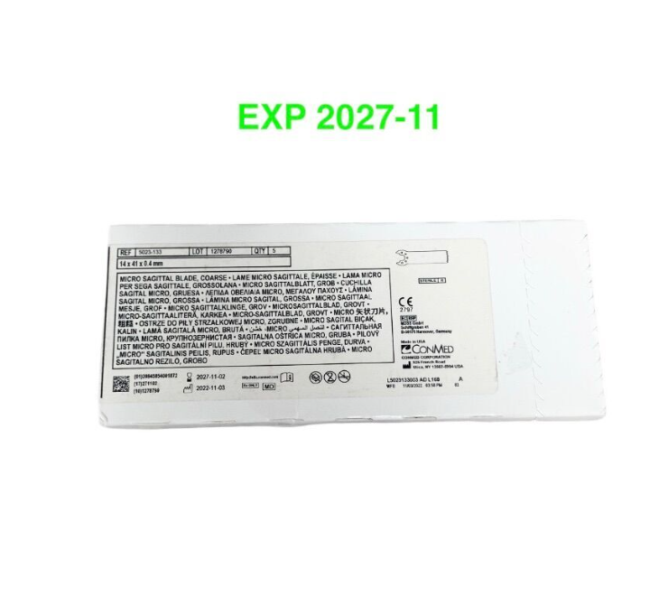 CONMED 5023-133 Micro Sagittal Blade Coarse 14x41x0.4mm Sterile (Qty 5) Exp.2027 11