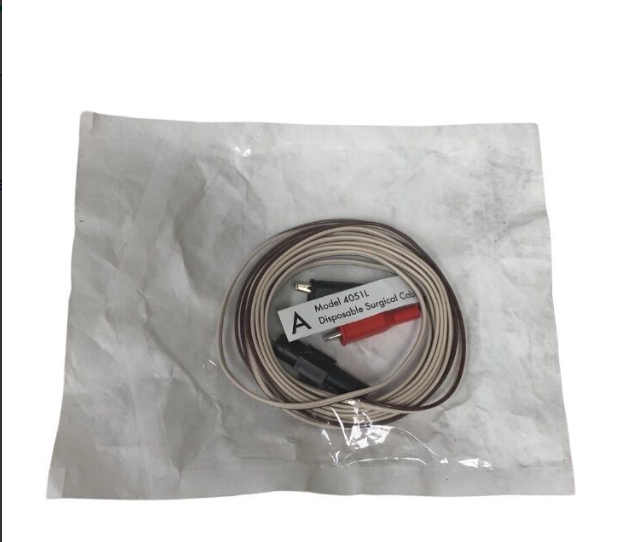 ST JUDE 4051L Disposable Surgical Cable 12ft with positive (red) and negative (black) Alligator Clips EXP. 2026 05