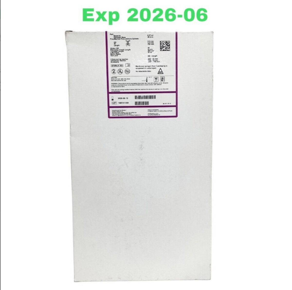 NAVILYST H965451300 Xcela Power Injectable Port Plastic Port EXP 2026 06