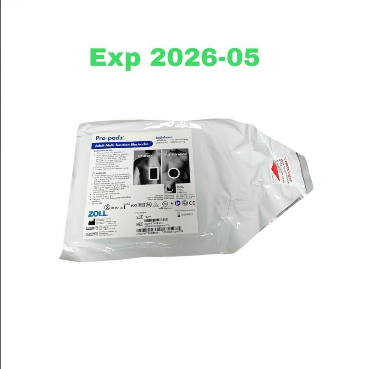ZOLL 8900-4006 Pro-padZ Adult Multi-function Electrodes EXP 2026 05