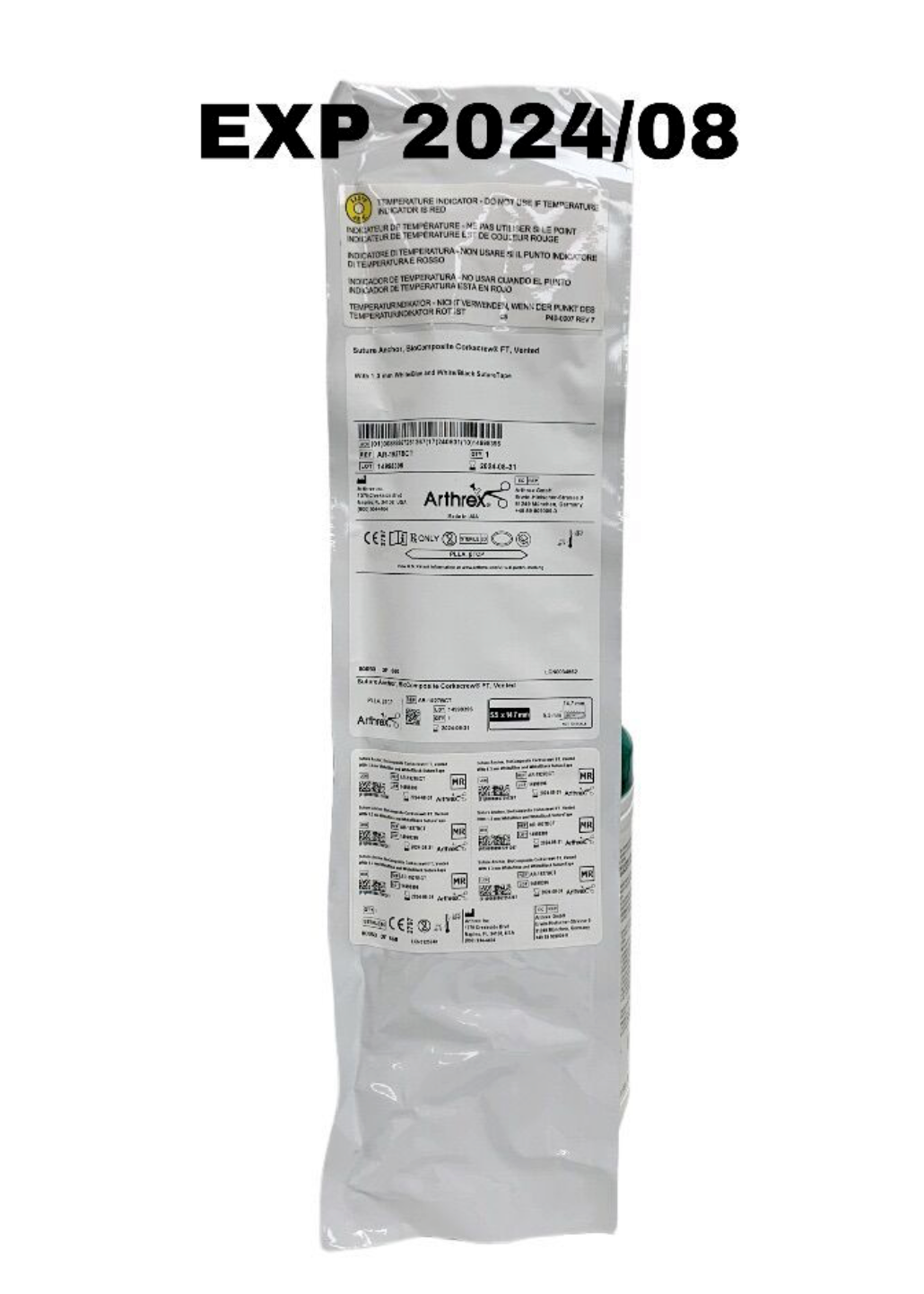 ARTHREX AR-1927BCT BIOCOMPOSITE CORKSCREW FT SUTURE ANCHOR WITH TWO 1.3MM SUTURETAPE 5.5MM X 14.7MM EXP 2024 08