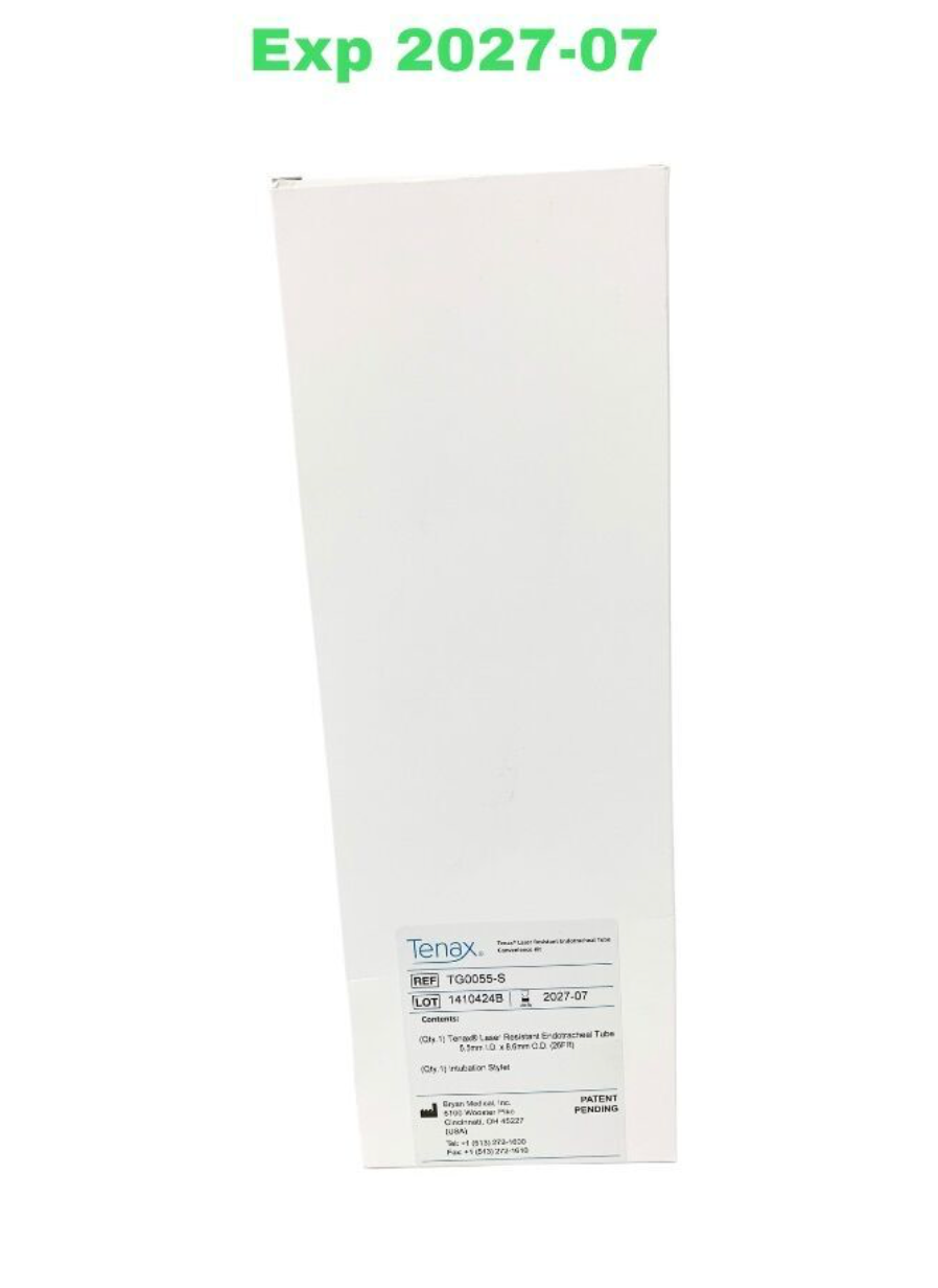 BRYAN MEDICAL TG0055-S Tenax Laser Resistant Endotracheal Tube Convenience Kit EXP 2027 07