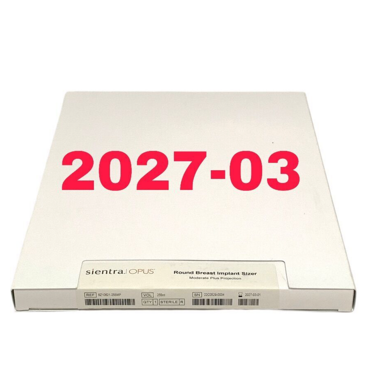 SPECIALTY SURGICAL PRODUCTS SZ10621-255MP sientra OPUS Round Breast Implant Sizer Moderate Plus Projection EXP 2027 03