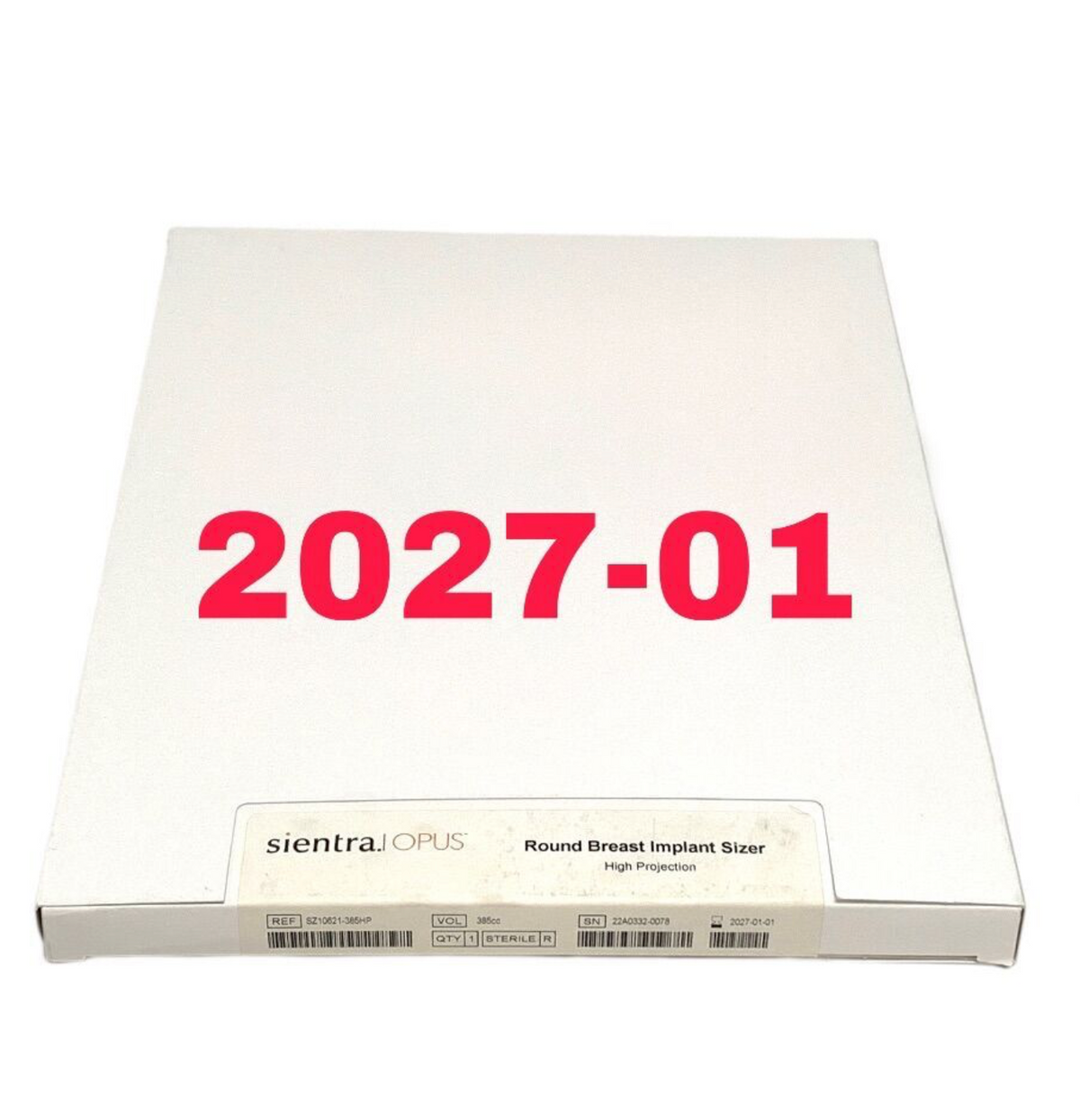 SPECIALTY SURGICAL PRODUCTS SZ10621-385HP sientra OPUS, Round Breast Implant Sizer High Projection EXP 2027 01