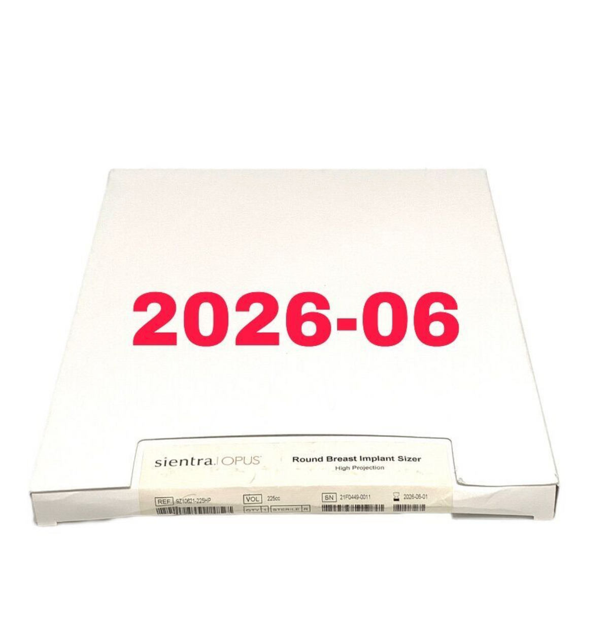 SPECIALTY SURGICAL PRODUCTS SZ10621-225HP sientra OPUS Round Breast Implant Sizer High Projection EXP 2026 06