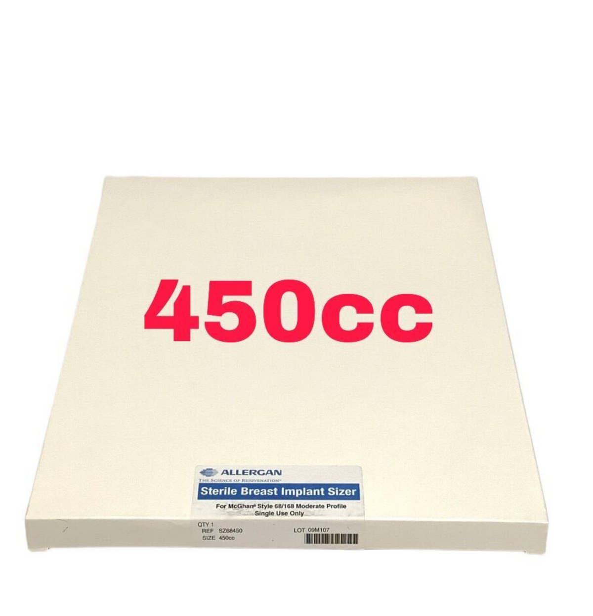 SPECIALTY SURGICAL PRODUCTS SZ68450 ALLERGAN Sterile Breast Implant Sizer For McGhan Style 68/168 Moderate Profile