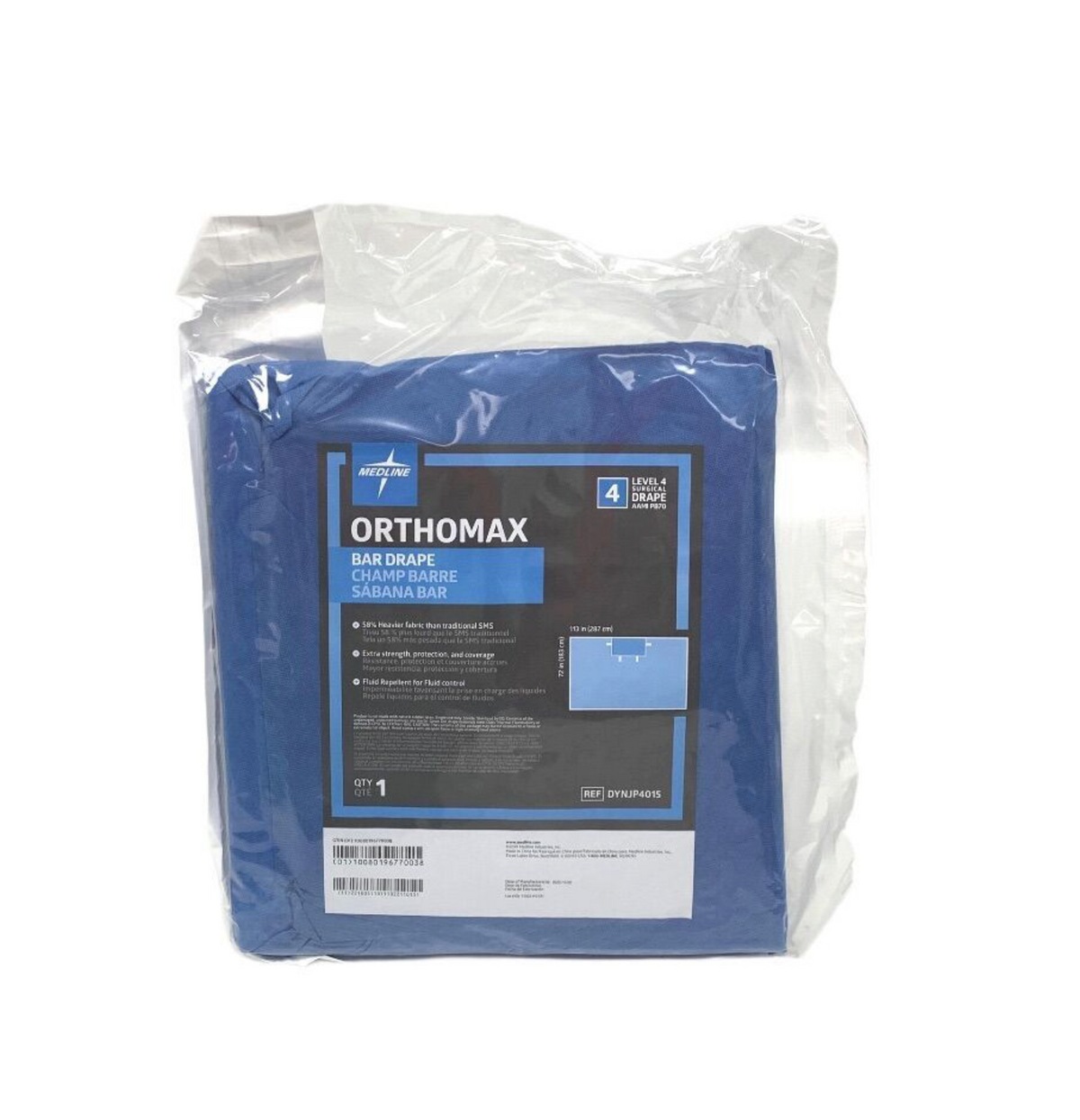 MEDLINE DYNJP4015 ORTHOMAX BAR DRAPE  LEVEL 4 SURGICAL DRAPE