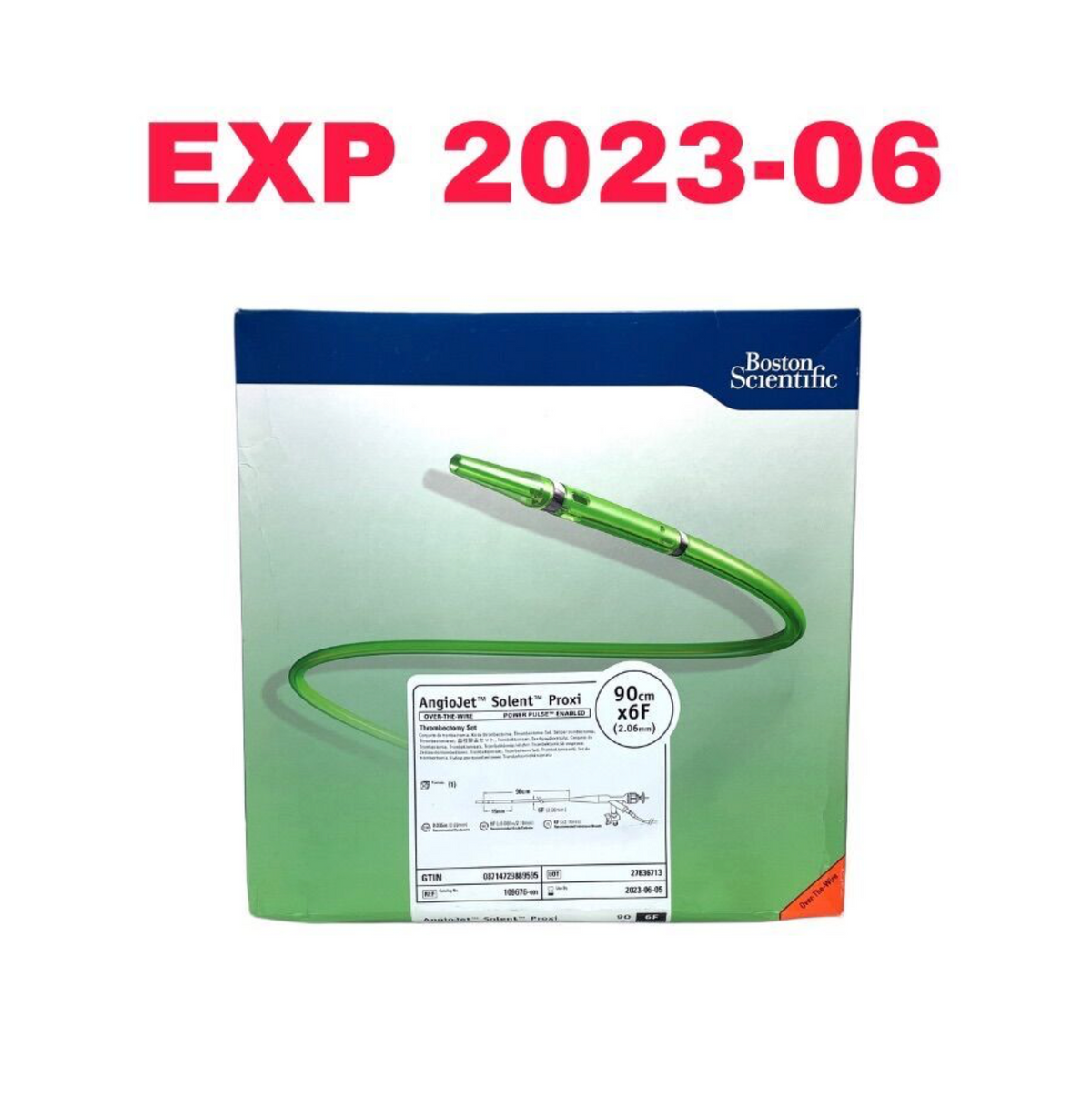 BOSTON SCIENTIFIC 109676-001 AngioJet Solent Proxi OVER-THE-WIRE POWER PULSE ENABLED Thrombectomy Set EXP 2023 06
