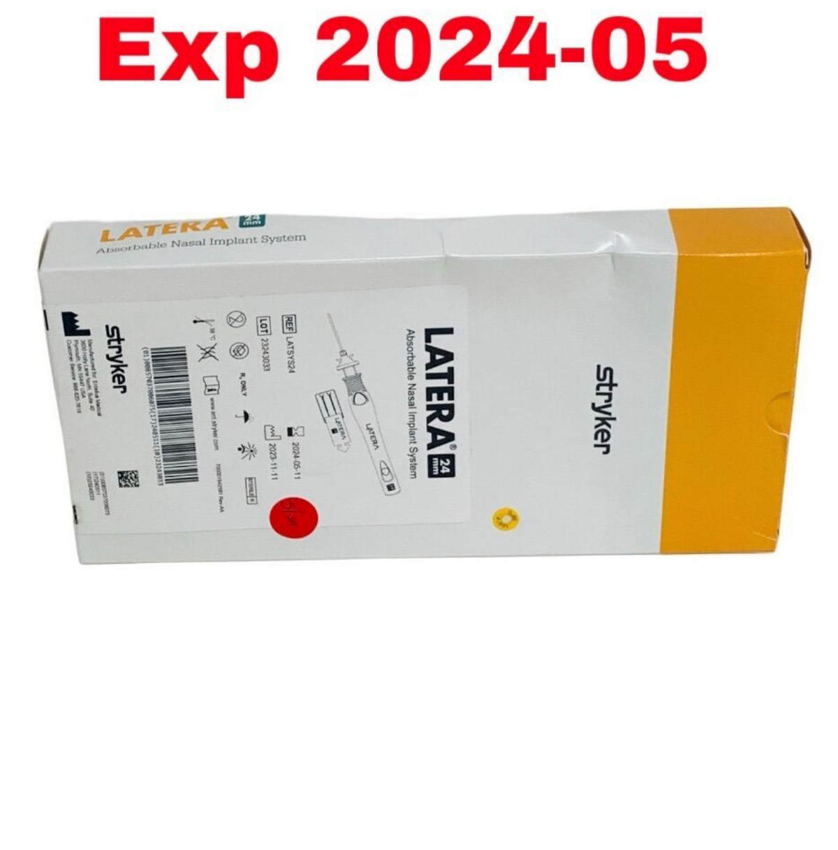 STRYKER LATSYS24 LATERA Absorbable Nasal Implant System EXP 2024 05