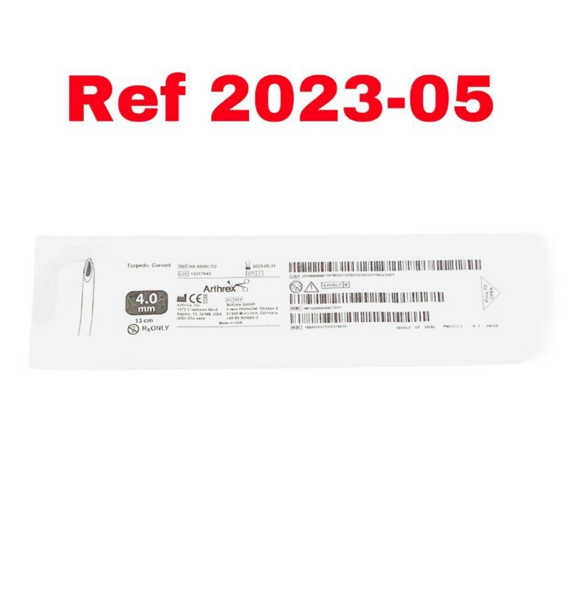 ARTHREX AR-8400CTD 4.0MM Torpedo Curved EXPIRED
