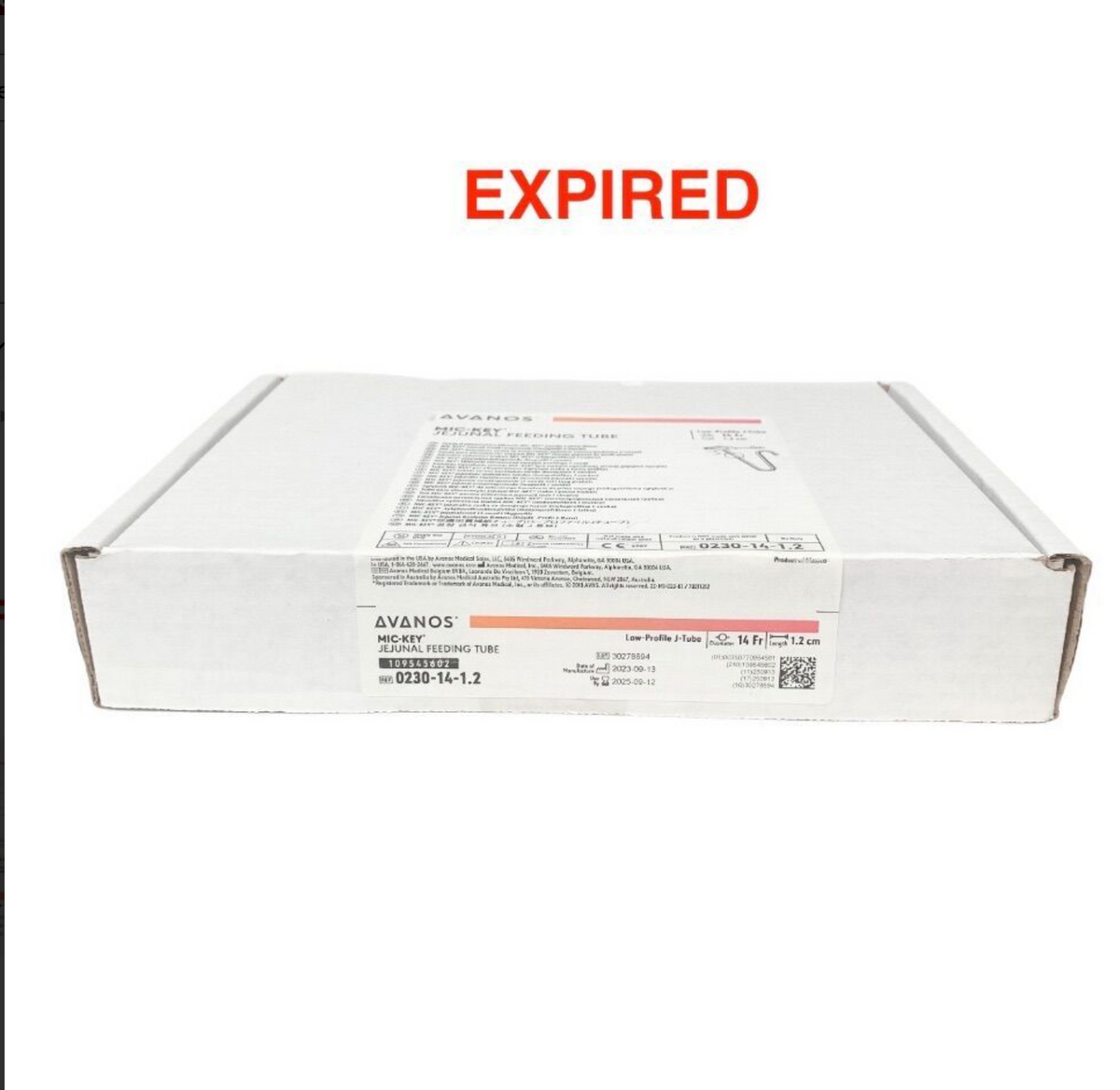 AVANOS 0230-14-1.2 MIC-KEY Jejunal Feeding Tube 14Fr 1.2cm EXP 2025 09