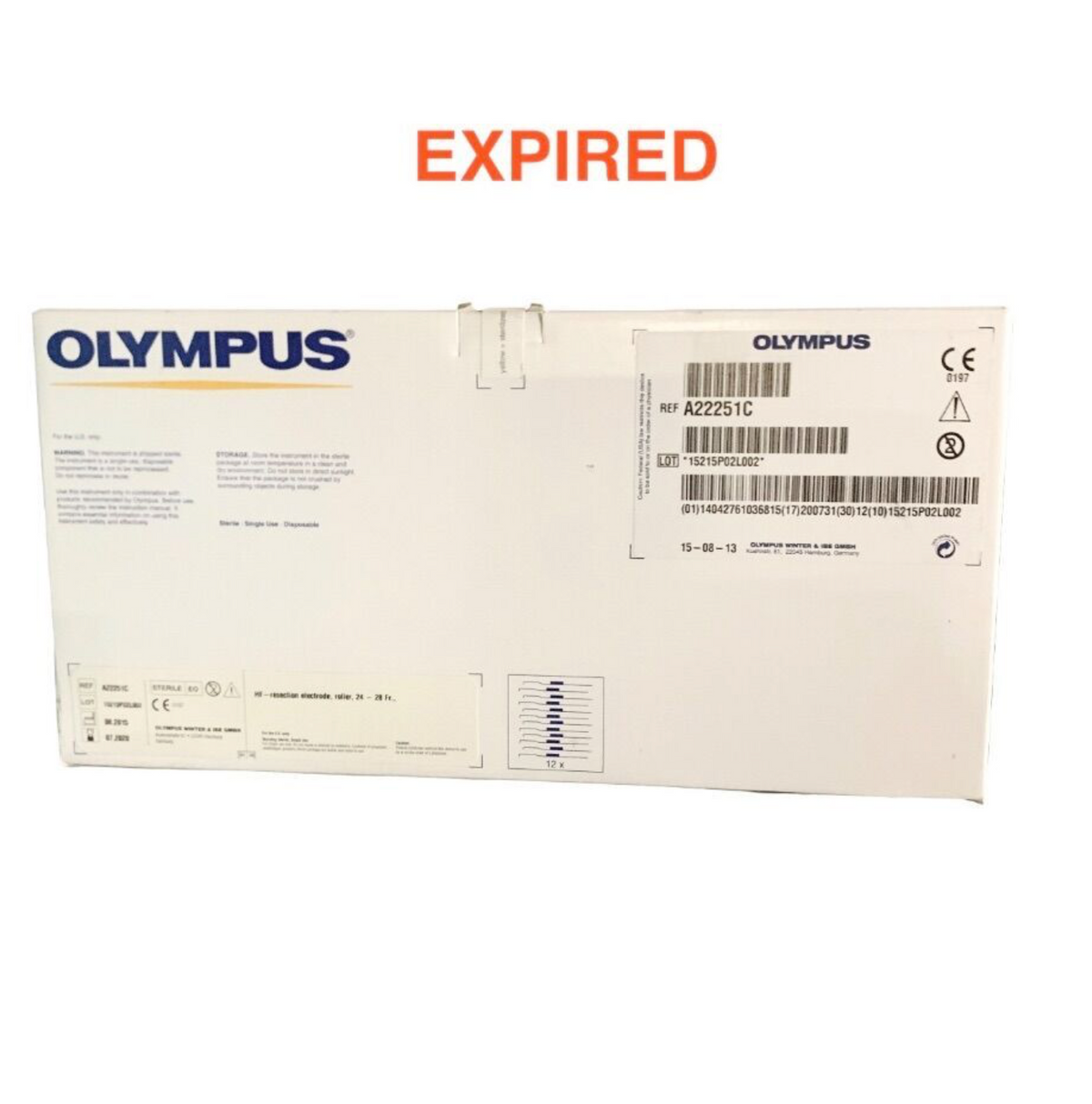 OLYMPUS A22251C HF-Resection Electrode Roller 24-28 Fr 12/30° Titanium EXP 2020 07