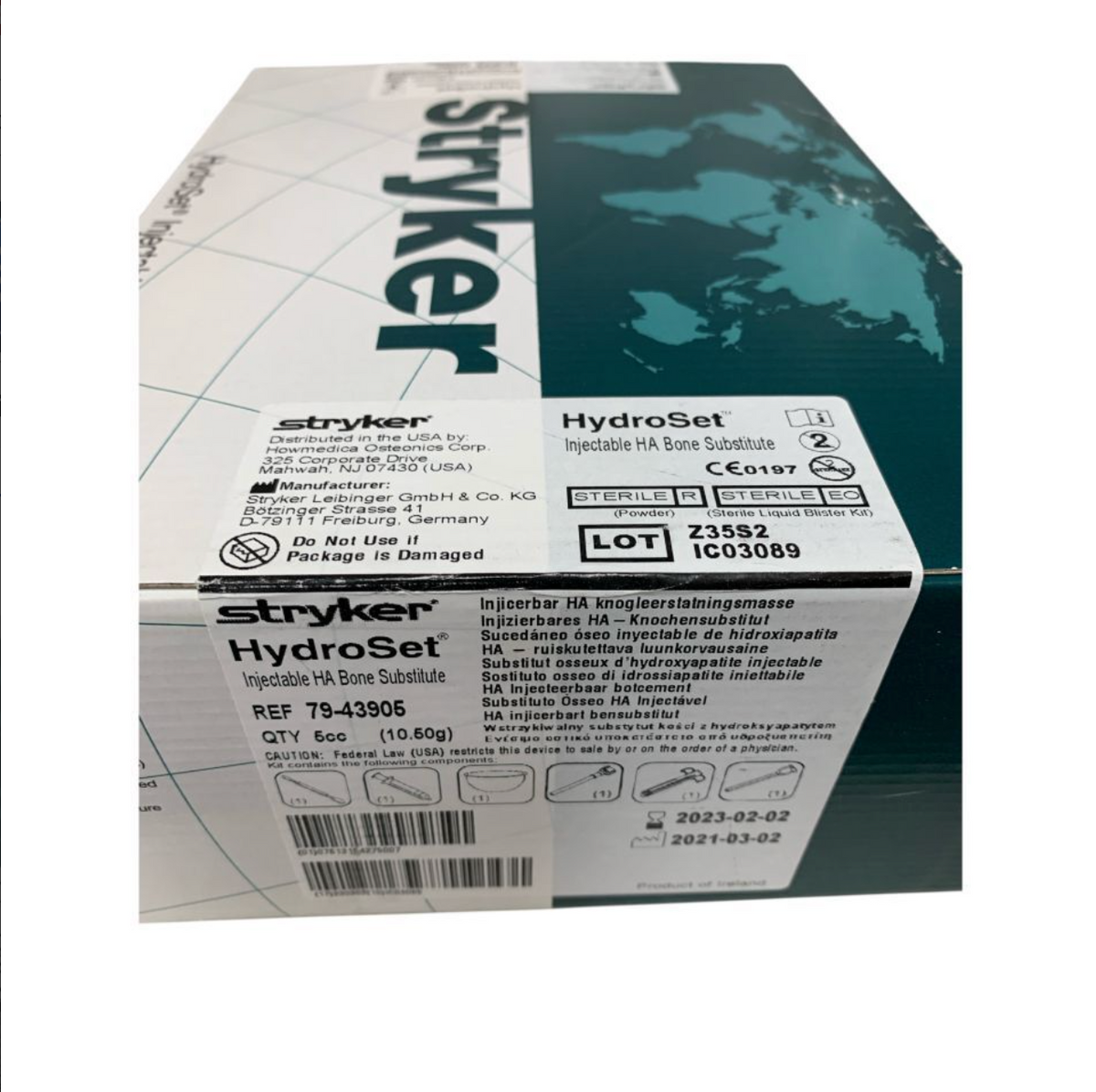 STRYKER 79-43905 HydroSet Injectable HA Bone Substitute 5cc Exp 2023 02