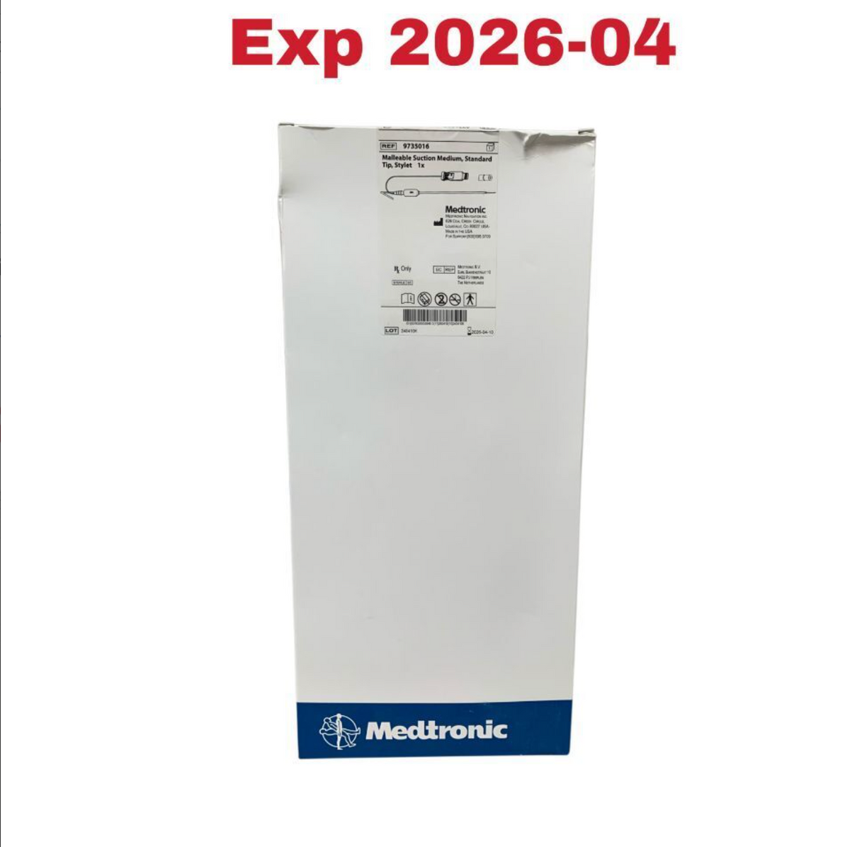 MEDTRONIC 9735016 Malleable Suction Medium Standard Tip Stylet Exp 2026 04
