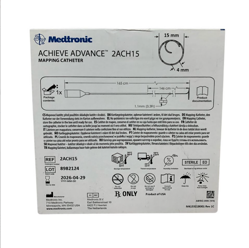 MEDTRONIC 2ACH15 ACHIEVE ADVANCE MAPPING CATHETER 1.1mm 3.3Fr Exp 2026 04