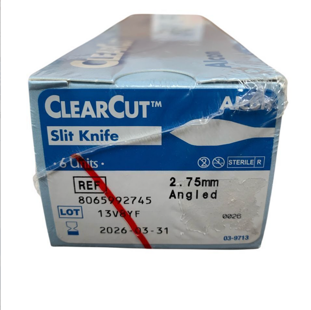 ALCON 8065992745 ClearCut Slit Knife 2.75mm Angled Box of 6 Exp 2026 03
