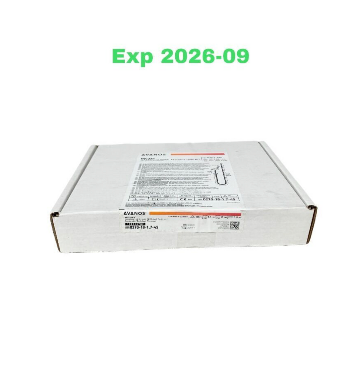 AVANOS 0270-18-1.7-45 MIC-KEY Low Profile GJ Gastro-Jejunal Feeding Tube Kit 18Fr 45cm Exp 2026 09